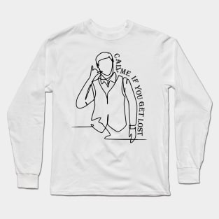 Outline typographic print / Call Me If You Get Lost - 157211316 Long Sleeve T-Shirt